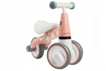 Mini bicicleta fara pedale, triciclu copii cu roti EVA, 50x22x39 cm, roz [2]