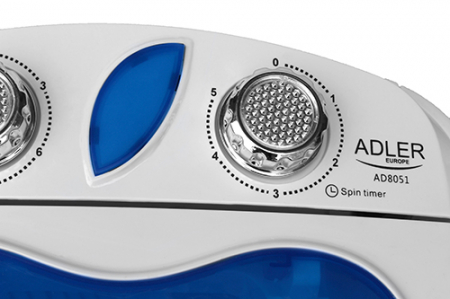Mini Masina de Spalat Rufe Haine Adler AD 8051, Capacitate 3kg, Ideala pentru Calatorii, Camping sau Vacanta [1]