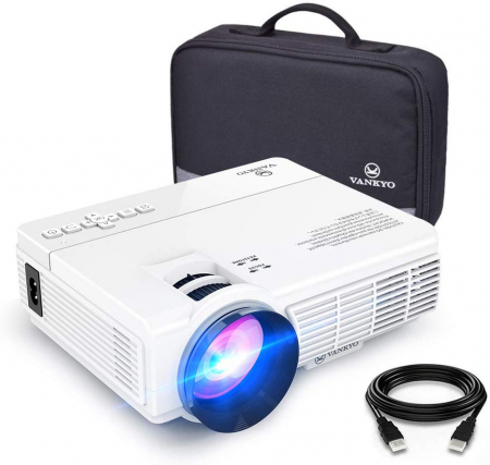 Media - Mini Videoproiector Vankyo  Leisure 3, 3600 Lumeni, LED, HDMI, SD, AV, VGA, USB, Geanta de transport, Telecomanda, Cablu HDMI