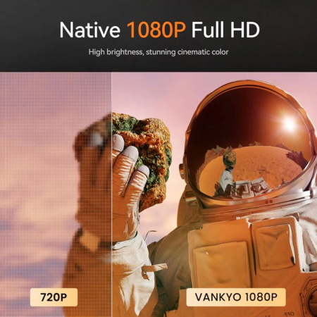 Mini Videoproiector VANKYO Leisure 495W , 5G WiFi LED, 4000 Lumeni, Native 1080p, Full HD, Bluetooth, Dolby, HDMI, VGA, AV, USB [3]