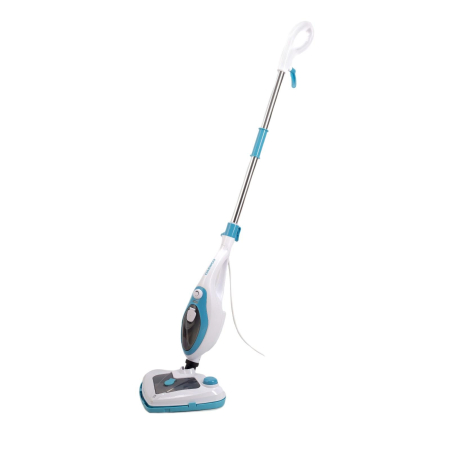 Electrocasnice Mici - Mop cu abur Daewoo DMO160, 1600 W, rezervor 400 ml, temperatura maxima 150 grade C, spray detergent, Alb/ Albastru