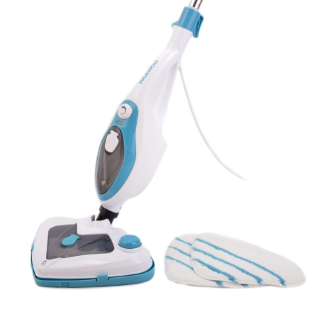 Mop cu abur Daewoo DMO160, 1600 W, rezervor 400 ml, temperatura maxima 150 grade C, spray detergent, Alb/ Albastru [1]