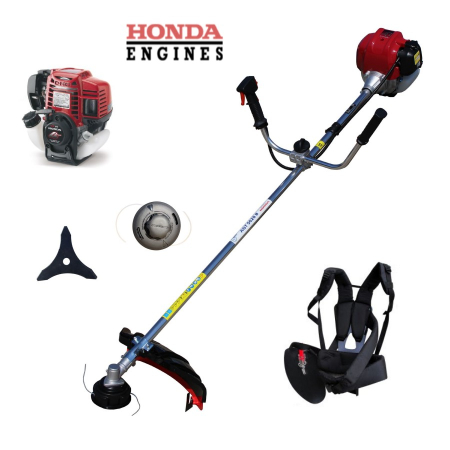 Motocoasa profesionala, motor Honda GX 50, 2 CP, 47.9 cmc, 4 timpi, disc stea, cap cu fir, ham dublu profesional AGT 5028 B [1]
