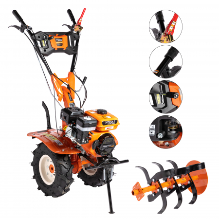 Motocultoare - Motocultor 8.5CP, 212CC, 4T, viteze: 2 inainte+1 inapoi, Detoolz DZ-M126-S001-G02