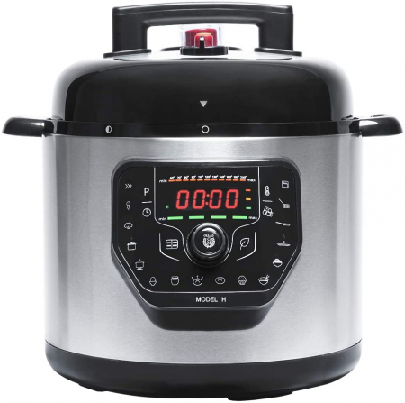 Electrocasnice - Multicooker cu gatire la presiune Cecotec GM H, 1000 W, 6 L, 19 de programe, Vas antiadeziv detasabil