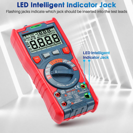 Multimetru digital AstroAI M6KOR, TRMS 6000, Voltmetru cu testare automata AC DC, rezistenta capacitatii, temperatura diode, NCV [2]