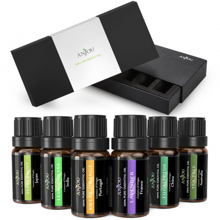 Pachet Difuzor aroma cu Ultrasunete TaoTronics TT-AD007, cu Set 6 uleiuri esentiale Anjou [1]