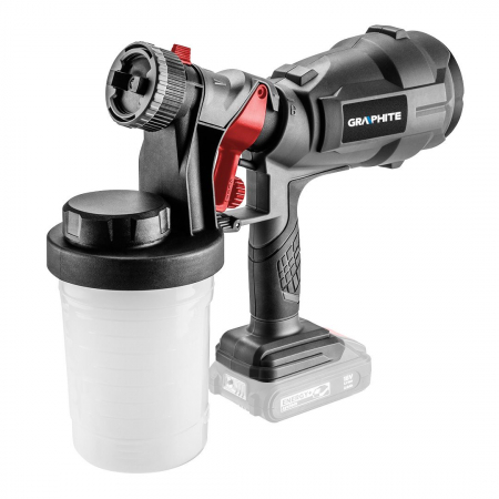 GRAPHITE Energy+ - Pistol de stropit HVLP Energy+ 18V, Li-Ion (fara acumulator inclus)  900 ml, 58GE103 GRAPHITE
