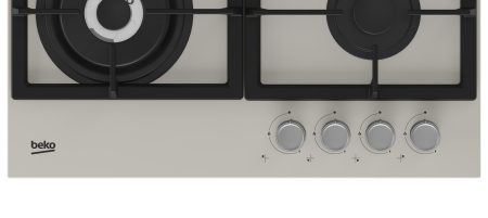 Plita incorporabila Beko HILW64225SBG, Gaz, 4 Arzatoare, Arzator Wok, 60 cm, Gri [5]