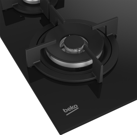 Plita incorporabila Beko HILW64322S, Gaz, 4 arzatoare, FlameAdjust, Arzator wok, Gratare fonta, 60 cm, Negru [2]