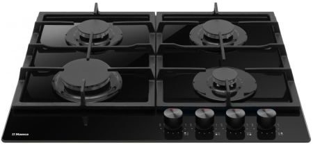 Plita incorporabila Hansa BHKS610505, Gaz, Sticla, 4 arzatoare, 60 cm, Negru [1]
