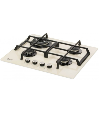 Plita incorporabila LDK Cordoba WOK JZ4BEIJE60, Gaz, 4 arzatoare, WOK, Aprindere electrica, Gratare fonta, Siguranta, 60 cm, Bej [1]