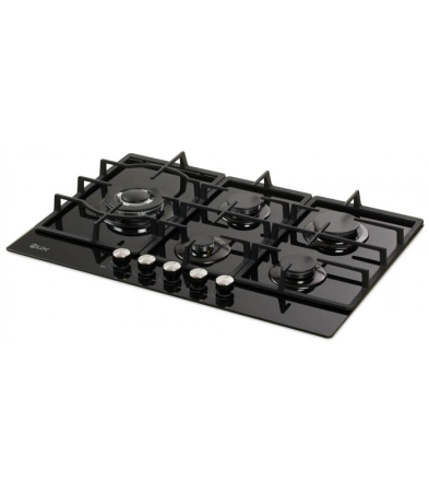 Plita incorporabila LDK Granada WOK JZ5BK75, Gaz, 5 arzatoare, WOK, Aprindere electrica, Gratare fonta, Siguranta, 75 cm, Negru [1]