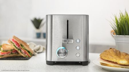 Prajitor de paine Cecotec YummyToast Double, 850 W, Inox, Indicator cu luminare LED [2]