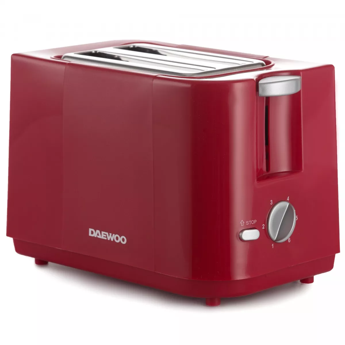 Electrocasnice - Prajitor de paine Daewoo DBT40R, 750 W, 2 felii, 6 nivele rumenire, carcasa Cool Touch, rosu