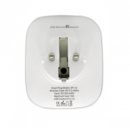 Priza inteligenta WiFi Gosund SP112, 16A, 2X USB, Monitorizare consum energie [2]
