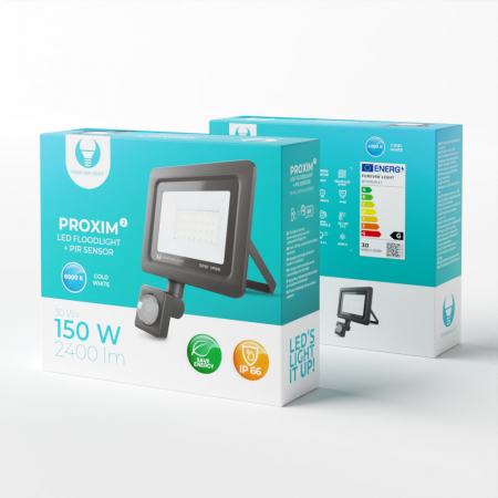 Casa si Gospodarie - Proiector LED cu senzor de miscare Forever Light PROXIM II 30W, 2400 lm, 32 Leduri, lumina alb rece 6000K