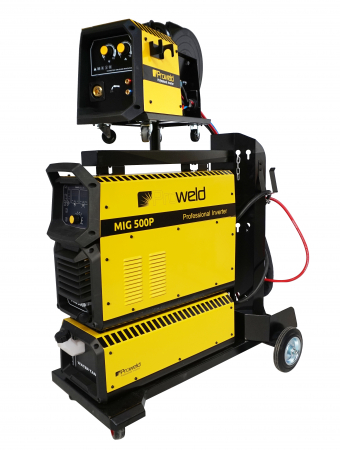 Aparate sudura - ProWELD MIG 500P invertor sudare MIG/MAG profesional, racire cu lichid, derulator detasabil, sudura aluminiu