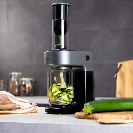 Razatoare electrica Cecotec Spiral Chef 400, 80W, 4 lame otel inoxidabil , spiralate, Capacitate recipient 1L,silentioasa, negru [4]