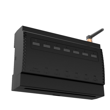 Casa si Gospodarie - Releu Smart Rovo ERC102 Kinetic, 6 canale, 4x10A, 2x16A WiFi + RF433, Tuya