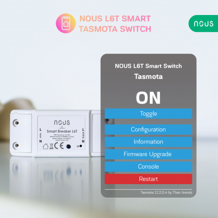 Releu wireless Nous L6T, 10A, Tasmota [4]