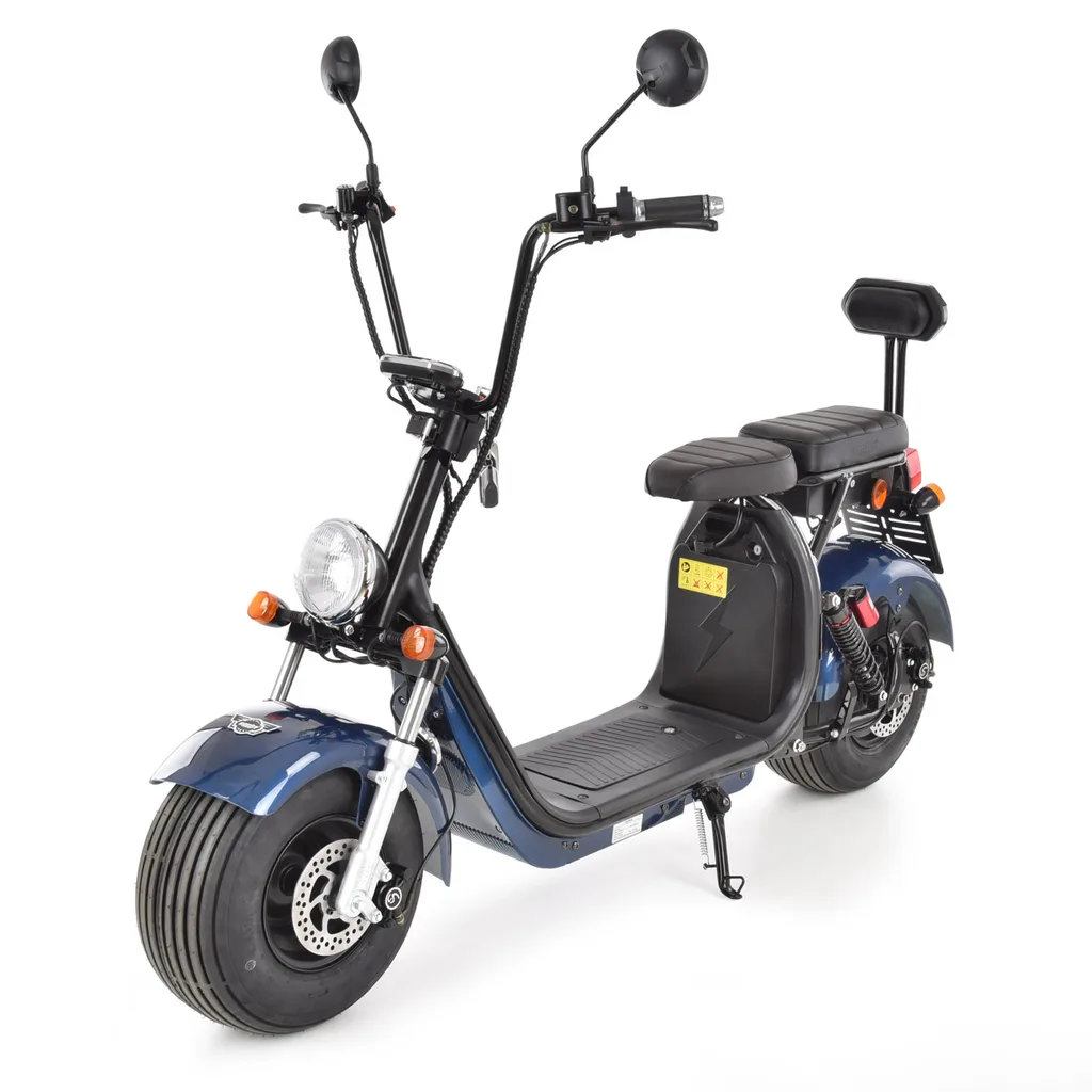 Scutere electrice - Scuter electric 1500 W, 45 km/h, HECHT COCIS ZERO BLUE