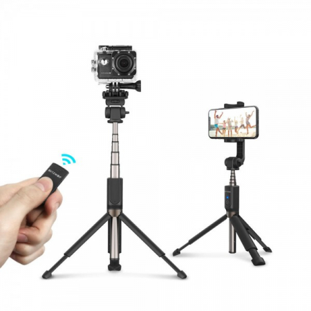 Casa si Gospodarie - Selfie Stick Tripod BlitzWolf BW-BS5 3 in 1 cu Telecomanda Bluetooth detasabila