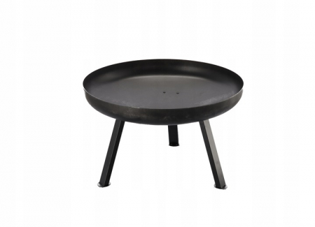 Semineu de gradina 60x36 cm, otel gros 2 mm, cu picioare detasabile, rezistent la temperaturi inalte, negru [2]