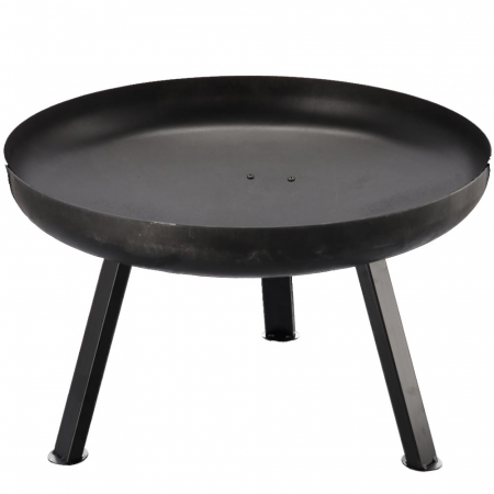 Mobila Gradina - Semineu de gradina 60x36 cm, otel gros 2 mm, cu picioare detasabile, rezistent la temperaturi inalte, negru