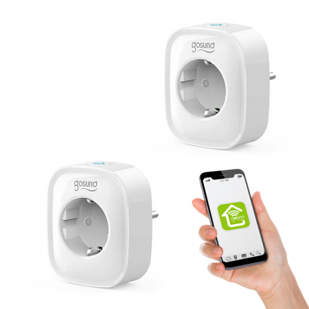 Casa si Gospodarie - Set 2 prize inteligente WiFi Gosund SP1, 16A, Monitorizare consum energie, Smart Life, Tuya