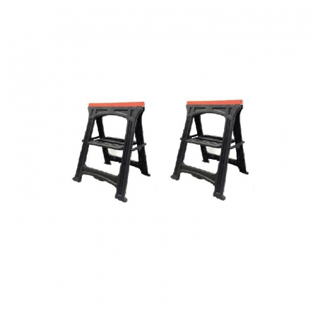 Set 2 suporti de atelier + tava pentru scule, sarcina max 170 kg/buc, pliabili, Kraft&Dele KD506 [2]