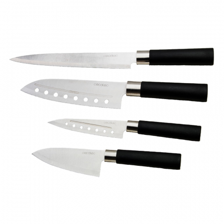 Gospodarie - Set 4 cutite profesionale Cecotec Santoku  pentru bucatarie, Inox