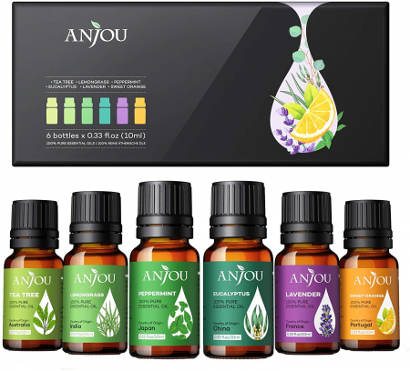 Aromaterapie si Beauty - Set 6 uleiuri esentiale Anjou 6x10ml puritate 100%