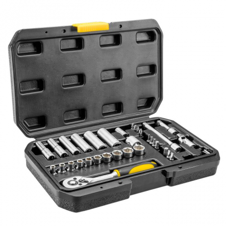 Chei fixe si reglabile - Set de chei tubulare 1/4 ", set de 36 buc. 38D669 TOPEX