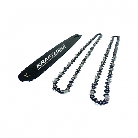Accesorii motofierastrau - Set lama ghidaj 15"/ 38cm si 2 lanturi, Kraft&Dele, KD10151