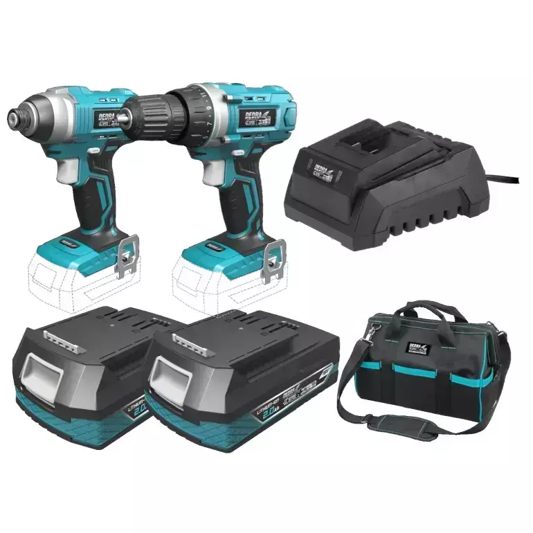 Masini de gaurit cu acumulatori - Set scule electrice DED7014