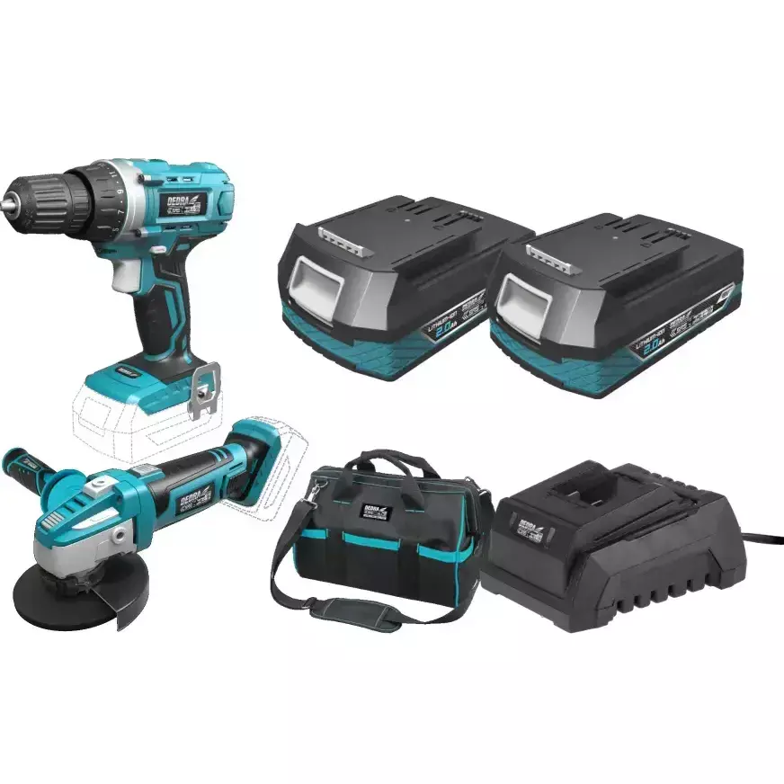Masini de gaurit cu acumulatori - Set unelte electrice DED7013