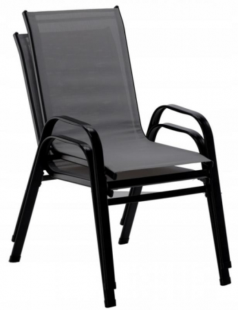 Set mobilier gradina Sersimo Torino, 2 scaune, 1 masa, gri inchis [2]