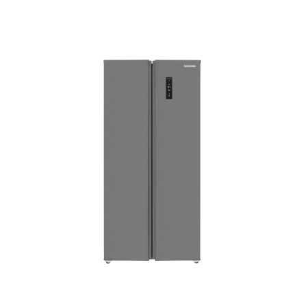Electrocasnice Mari - Side by side Daewoo, clasa energetica E, volum net total 473 litri, Total No Frost, Display pe usa, Inverter, Silver