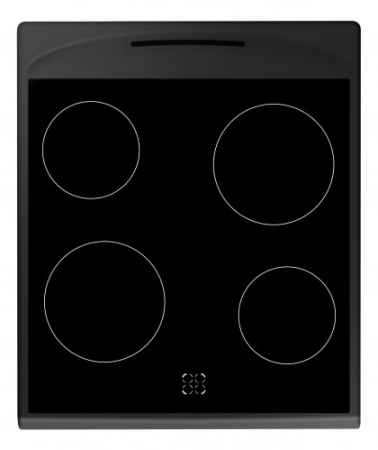 Aragaz electric Hansa FCCM58088, plita vitroceramica, 4 zone de gatit, Grill, Clasa A, Negru [5]