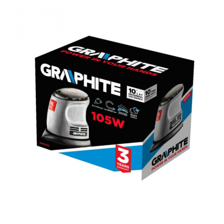 Slefuitor cu vibratii 105 W, talpa forma "DELTA" 100 x 140 x 97 mm, viteza 12000 rot/min, 59G335 GRAPHITE [3]