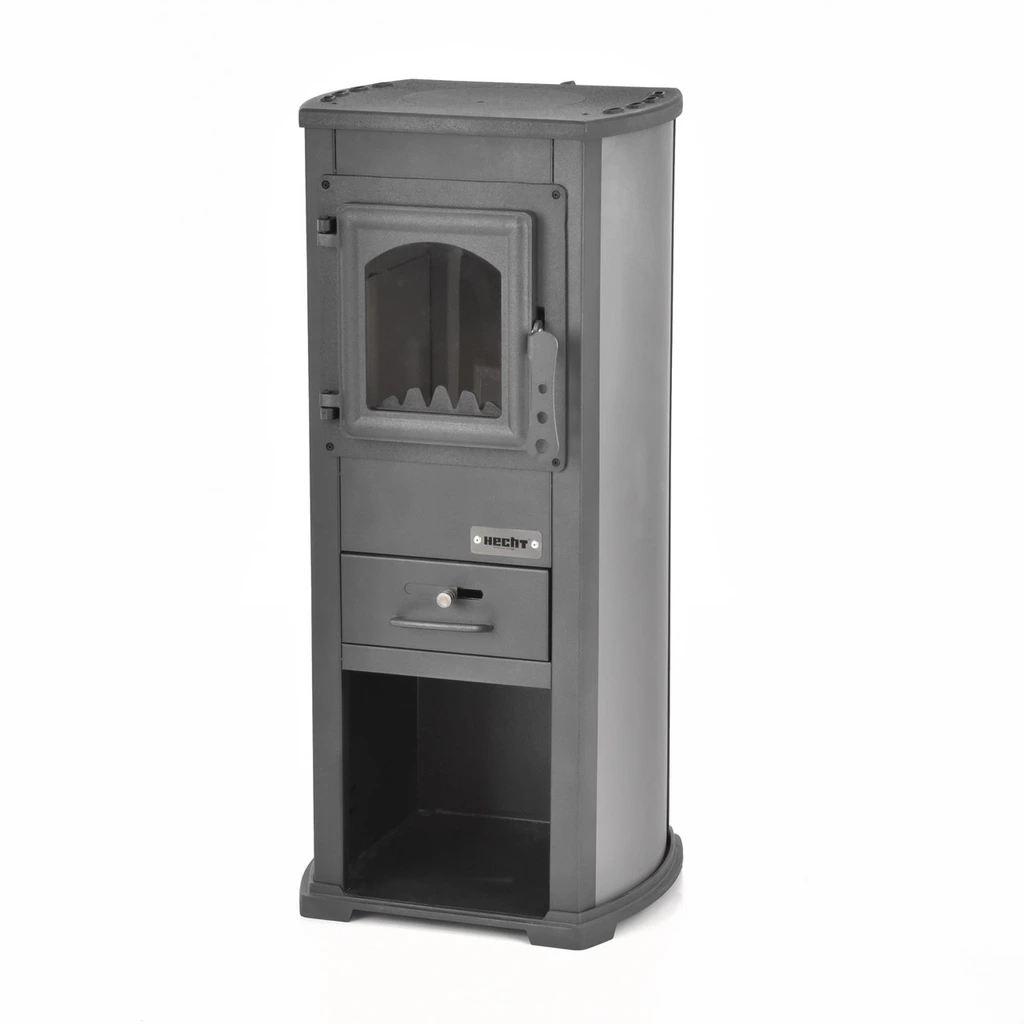 Casa si Gospodarie - Soba semineu cu plita, 5 - 7 kW, din fonta, cu samota, HECHT VERVIS