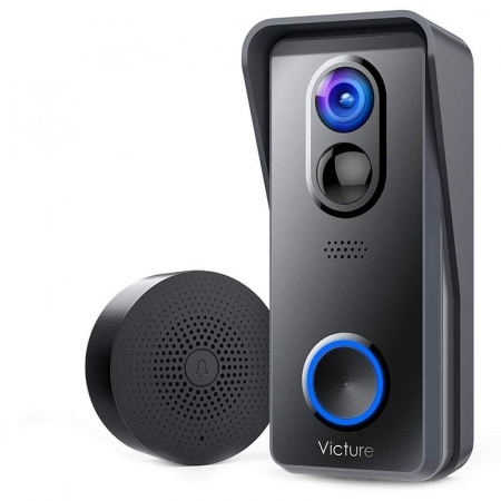 Casa si Gospodarie - Sonerie Smart Victure VD300 Camera Wireless, 1080P HD, Motion Detection, Cnnvorbire bidirectionala, Wi-Fi Connected, Uunhi larg, Control aplicatie