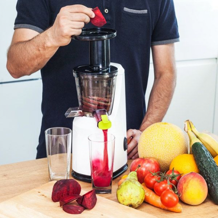 Storcator de Fructe si Legume cu Melc prin Presare la Rece Cecomix Juicer Compact 4038, 120 W, Functie Reverse [4]