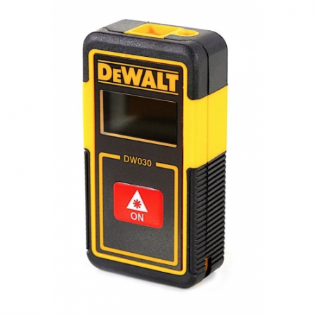 Construcții - Telemetru laser DeWALT DW030PL-XJ, 9m, rezistent la impact, compact, operare la un singur buton