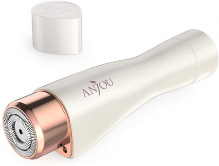 Ingrijire personala - Trimmer facial femei Anjou AJ-PCA014, Lumina LED, pentru mustata, par facial