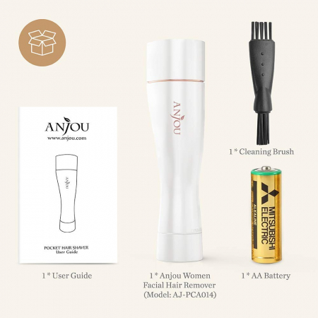 Trimmer facial femei Anjou AJ-PCA014, Lumina LED, pentru mustata, par facial [1]