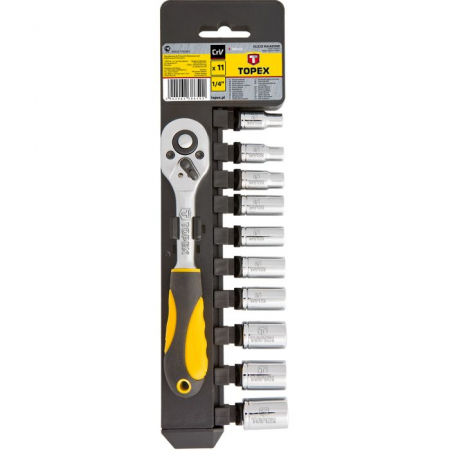 Scule de mana - Tubulare trusa, 11 buc -set,1/4'' 38D650 TOPEX