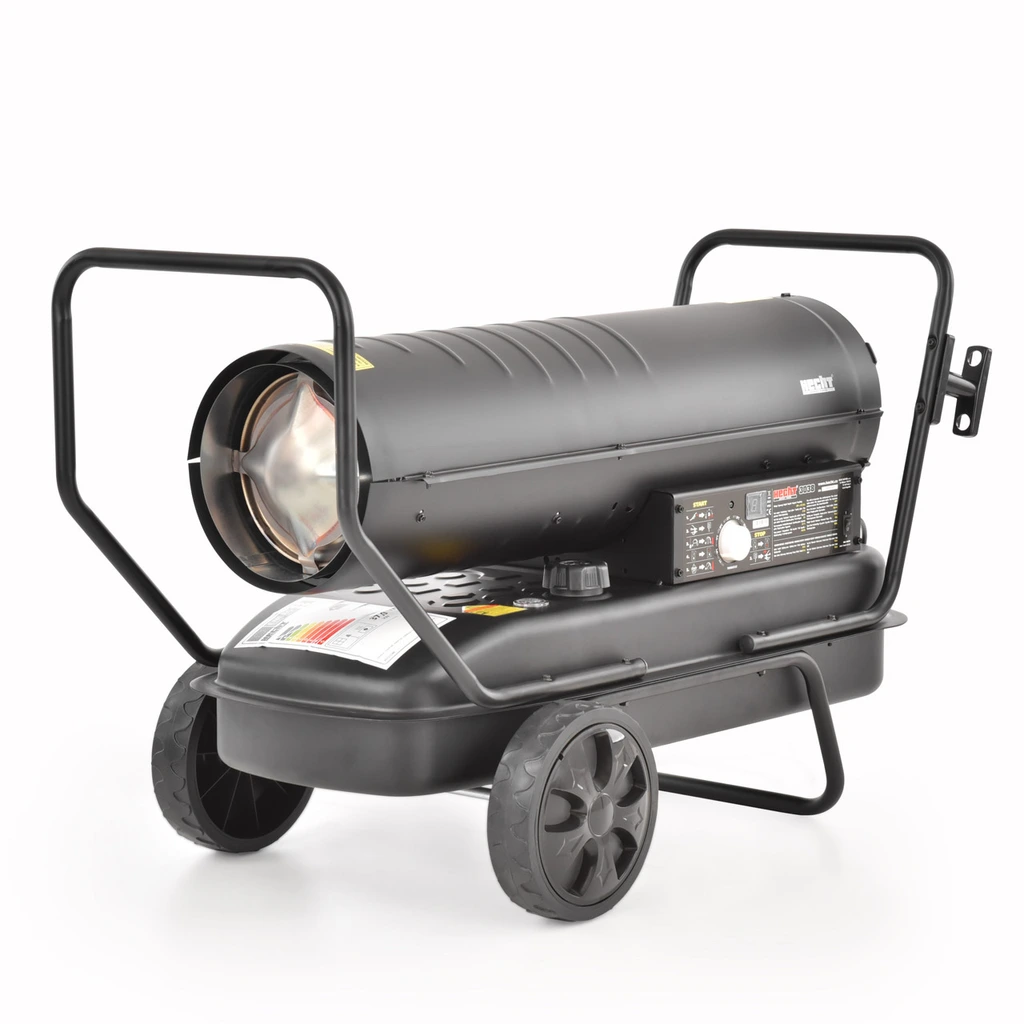 Aeroterme si ventilatoare - Tun de caldura, pe motorina, 37 KW, 3,6L/h, suprafata incalzita 295 m², rezervor 38L, cu roti si maner, HECHT3038