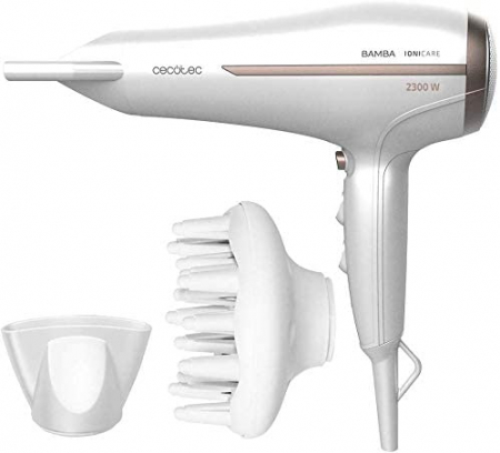 Ingrijire personala - Uscator de par Cecotec Bamba IoniCare 5300 Maxi Aura, 2200 W, 2 viteze, 3 setari de temperatura